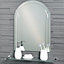 Showerdrape Soho Arched Frameless Bathroom Mirror Large (L)600mm (W)450mm