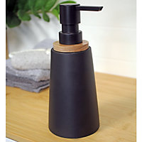 Showerdrape Sonata Resin Liquid Soap Dispenser Black