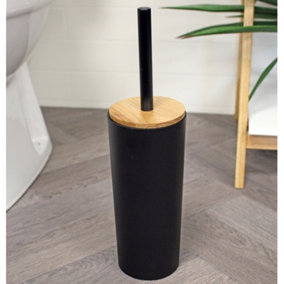 Showerdrape Sonata Resin Toilet Brush & Holder Black