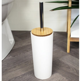 Showerdrape Sonata Resin Toilet Brush & Holder White