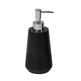 Showerdrape Strata Black Resin Freestanding Liquid Soap Dispenser