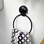 Showerdrape Suctionloc Black Towel Ring Wall Mounted Suction (W)160mm