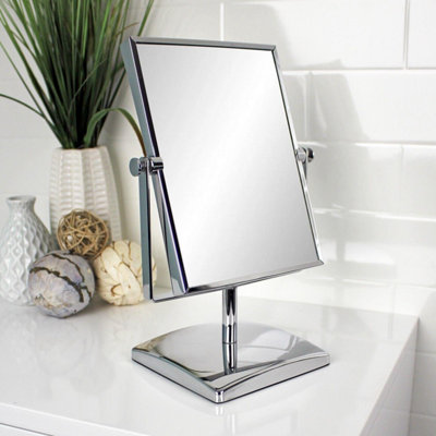 Showerdrape Teris 3x Magnifying Chrome Square Vanity Mirror