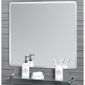Showerdrape Trafalgar Square Frameless Bathroom Mirror Large (L)600mm (W)600mm