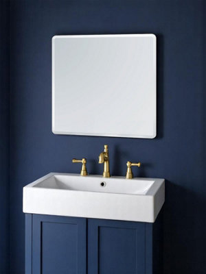 Showerdrape Trafalgar Square Wall Mounted Frameless Bevelled Edge Bathroom Mirror 45 x 45cm