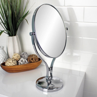 Showerdrape Triton 5x Magnifying Chrome Oval Vanity Mirror | DIY 