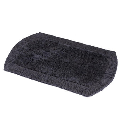 Showerdrape Ultra 100% Cotton Charcoal Reversible Bath Mat 800 x 500mm Price Comparisons | Compare The Build