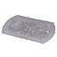 Showerdrape Ultra Grey 100% Cotton Reversible Bath Mat (L)800mm (W)500mm