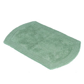 Showerdrape Ultra Spearmint 100% Cotton Reversible Bath Mat (L)800mm (W)500mm
