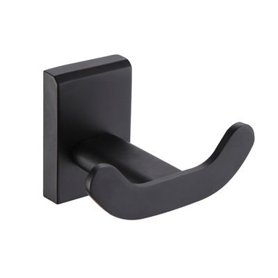 Showerdrape Unity Black Stainless Steel Wall Mounted Robe Hook