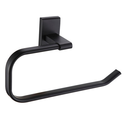 Showerdrape Unity Black Stainless Steel Wall Mounted Towel Ring