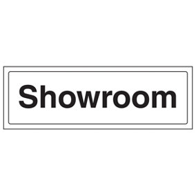 Showroom - Door Sign Directive - 1mm Rigid Plastic - 300x100mm (x3)