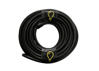 SHPELEC FLEXIBLE Black Cable 3183Y 0.75mm BASEC Approved Black PVC LED Lighting Cable 5m