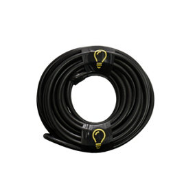 SHPELEC FLEXIBLE Black Cable 3183Y 1.5mm BASEC Approved Black PVC LED Lighting 5m