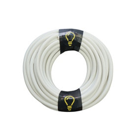 SHPELEC FLEXIBLE WHITE Cable 3183Y 0.75mm BASEC Approved Black PVC LED Lighting Cable 5m