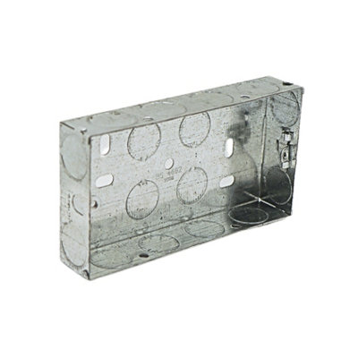 SHPELEC Metal Back Box 2 Gang 25mm (10 Pack)