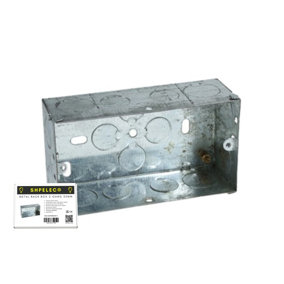 SHPELEC Metal Back Box 2 Gang 35mm (10 Pack)