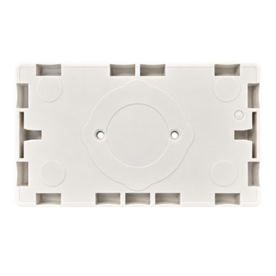 SHPELEC White Curved Edge 2 Gang Surface Pattress Box, 25mm Deep - 146 ...