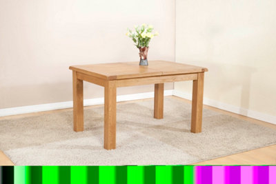 Shrewsbury Dining Table with 2 Extensions (Extends To 198cm) - L90 x W132 x H76 cm - Oak