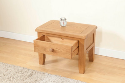 Shrewsbury Side Table with Drawer - L40 x W60 x H45 cm - Oak