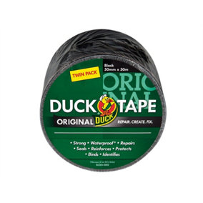 Shurtape - Duck Tape Original 50mm x 50m Black (Twin Pack)