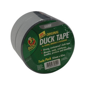 Shurtape - Duck Tape Original 50mm x 50m Silver (Twin Pack)