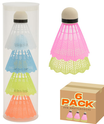 Shuttle Cocks EVA Badminton Set Shuttlecocks Outdoor Game - 6 Pack