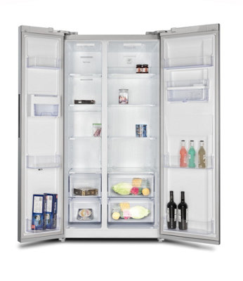 SIA 2 Door American Fridge Freezer In Silver, 627L - SAFF646IX