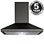 SIA CHL60BL 60cm Pyramid Chimney Cooker Hood Kitchen Extractor Fan In Black