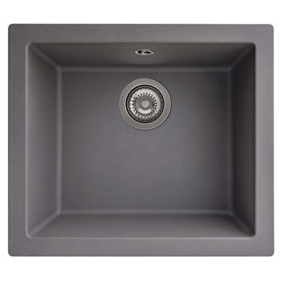 SIA EVOGR 1.0 Bowl Grey Composite Inset / Undermount Kitchen Sink And Waste Kit Price Comparisons | Compare The Build