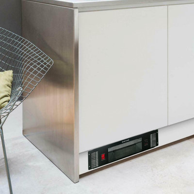 SIA PLH2 2kW Black Slimline Electric Built-in Kitchen Plinth Space Heater