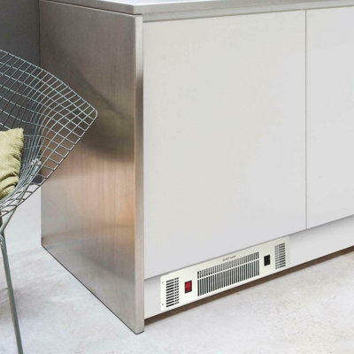 SIA PLH3 2kW White Slimline Electric Built-in Kitchen Plinth Space Heater