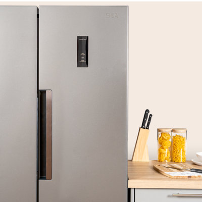 SIA SAFF460SI 444L American Style Fridge Freezer - Silver