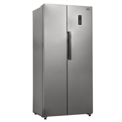 SIA SAFF460SI 444L American Style Fridge Freezer - Silver