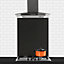 SIA SP60BL 60cm x 75cm Black Toughened Kitchen Glass Splashback