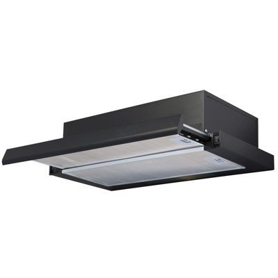 SIA TSH60BL 60cm Black Telescopic Integrated Cooker Hood Kitchen ...