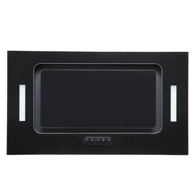 SIA UCG52BL 52cm Black Glass Built In Under Canopy Kitchen Cupboard Cooker Hood