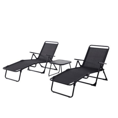 Siam Express Sun-loungers (x 2) & Table Set | DIY at B&Q