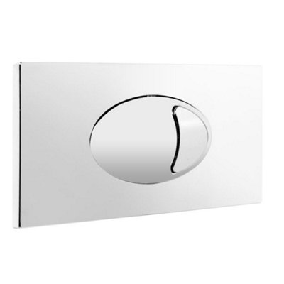 Side Entry Concealed Toilet Cistern WC with Dual Flush Polished Chrome Plate - Includes WRAS Internals & Pipe