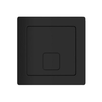 Side Entry Concealed Toilet Cistern WC with Dual Flush Square Matt Black Push Button - Includes WRAS Internals & Pipe - 3