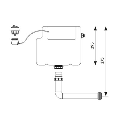 Side Entry Concealed Toilet Cistern WC with Dual Flush Square Polished ...