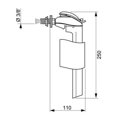 Side Feed Float Valve Servovalve WC Toilet Cistern Inlet Flush Fill 3/8 ...
