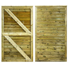 Side Gate - Premium Horizontal Tongue And Groove (1200mm x 1000mm, Right side hinge, With capping)