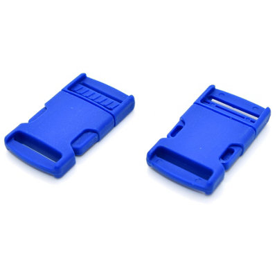 Side Release Buckles Clips for 20 mm Webbing, Luggage, Back Pack / Rucksack, Straps (Blue Royal, 2 pieces)