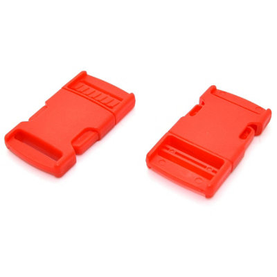 Side Release Buckles Clips for 25 mm / 1 in Webbing, Luggage, Back Pack / Rucksack, Straps (Red, 50 pieces)