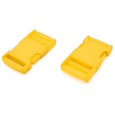 Side Release Buckles Clips for 30 mm Webbing, Luggage, Back Pack / Rucksack, Straps (Yellow, 50 pieces)