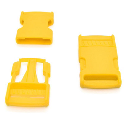 Side Release Buckles Clips for 30 mm Webbing, Luggage, Back Pack / Rucksack, Straps (Yellow, 50 pieces)