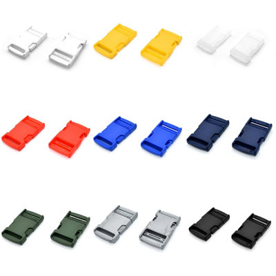 Side Release Buckles Clips for 40 mm Webbing, Luggage, Back Pack / Rucksack, Straps (White, 2 pieces)