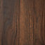 Side Table 1 Drawer and 1 Open Shelf Walnut Effect Slatted Design Dark Wood Colour