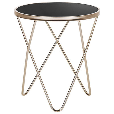 Side Table Black with Gold MERIDIAN II